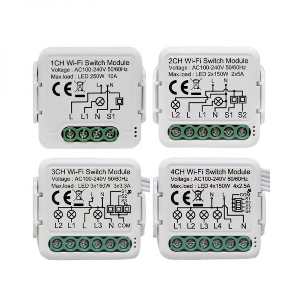 10A WIFI 1/2/3/4gang Smart Switch Module