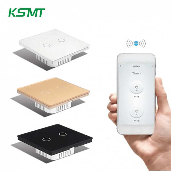 EU RF WIFI 2gang touch switch