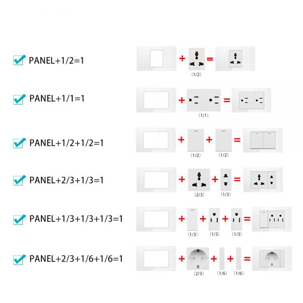 118 glass panel double 3pin universal socket - Image 2