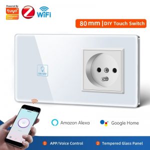 80mm DIY Smart Touch Switch &Wall Socket