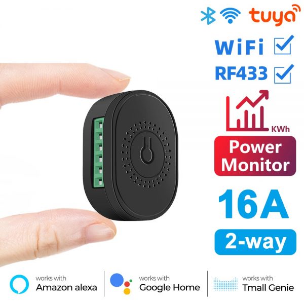 Power Monitor 16A Tuya WiFi RF433 Smart Switch Module - Image 4