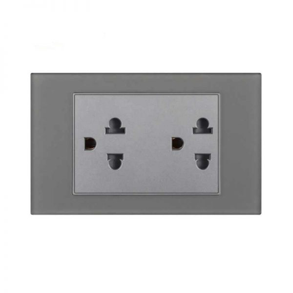 glass panel thailand double 3 pole socket