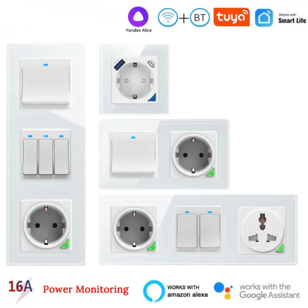 EU smart wall socket USB-TYPE C