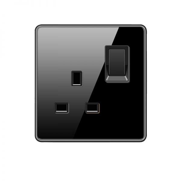 Tempered Glass 13A UK Wall Switched Outlet - Image 3