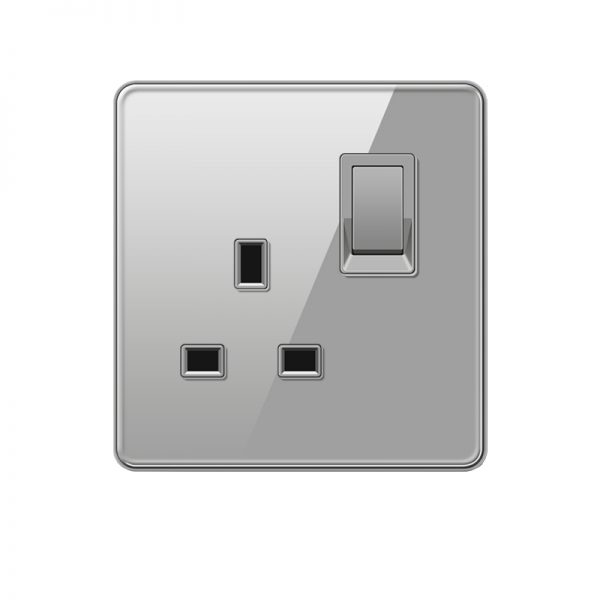 Tempered Glass 13A UK Wall Switched Outlet - Image 5