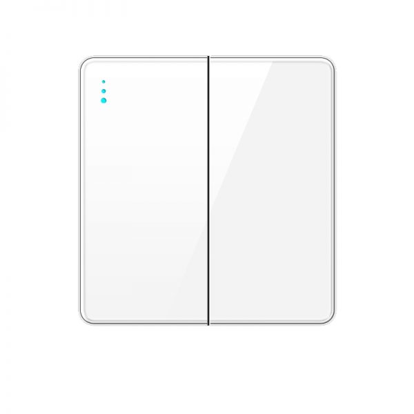 Tempered Glass 2gang 1way Wall Switch