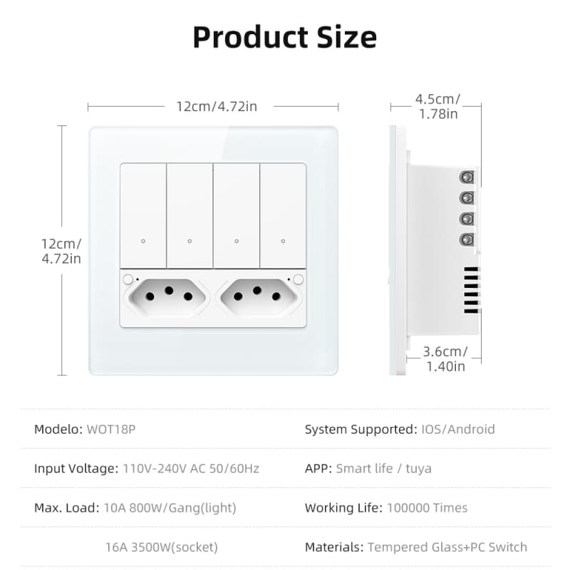 4*4 brazil switch&socket 