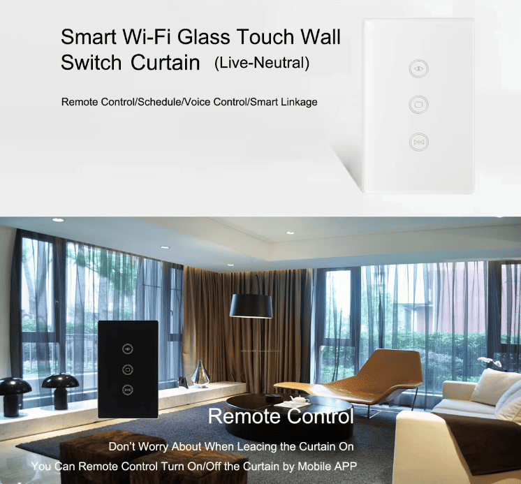 US RF WIFI curtain Smart Switch