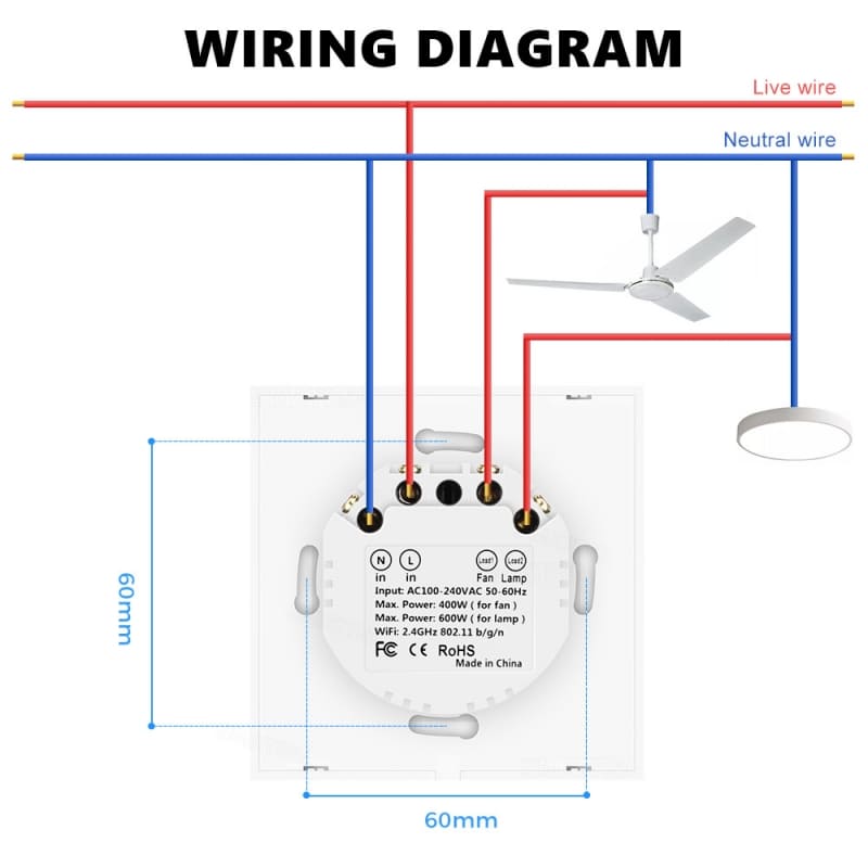 eu fan light switch 