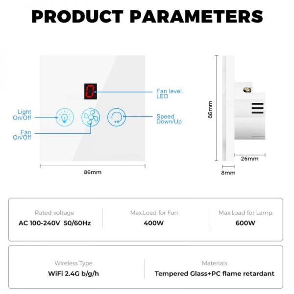 eu fan light switch