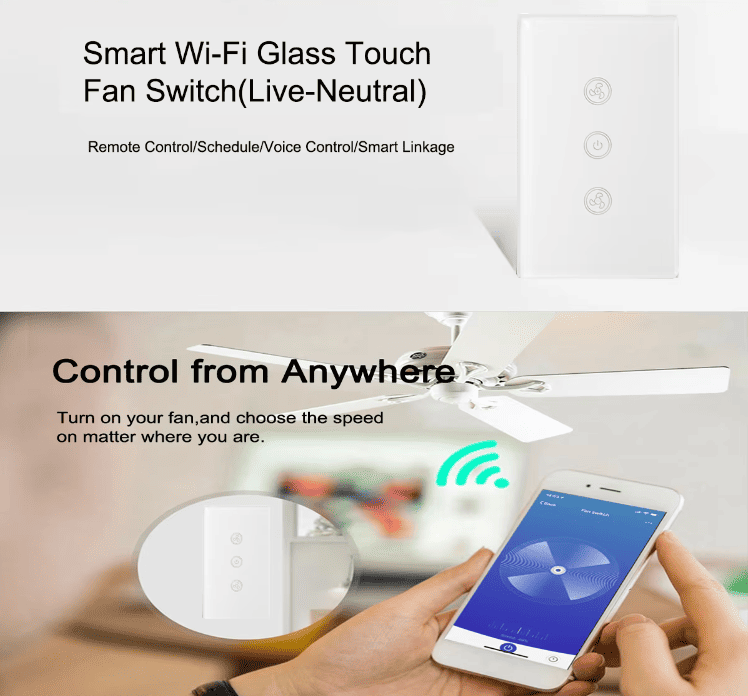 US RF WIFI Fan Smart Switch