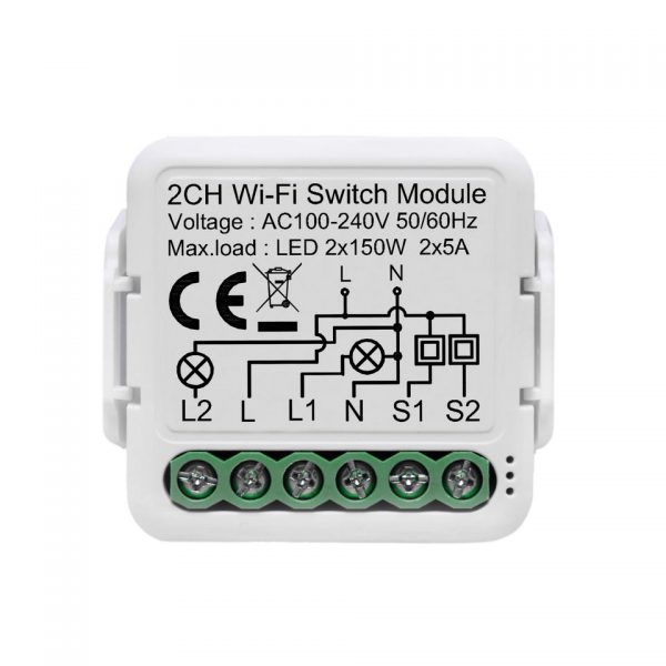 10A WIFI 1/2/3/4gang Smart Switch Module - Image 3