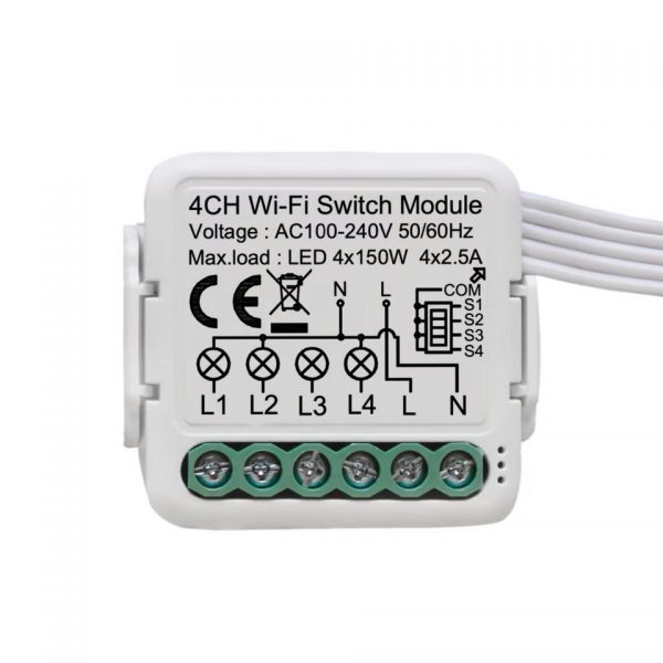 10A WIFI 1/2/3/4gang Smart Switch Module - Image 5