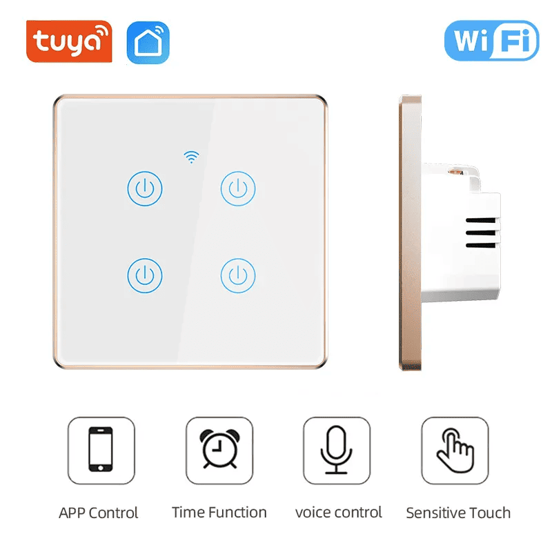 wifi metal bezel smart switch 4gang