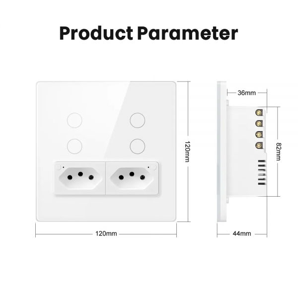 WIFI 4gang Switch and Double Brazilian Plug - Image 4