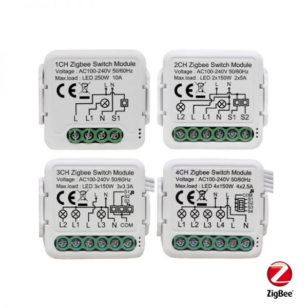 Zigbee 10A 1/2/3/4gang Smart Switch Module