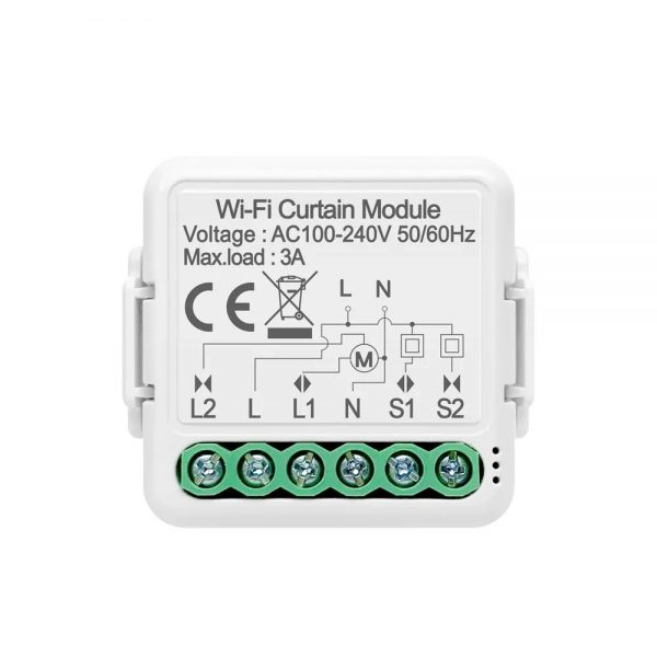 WIFI 3A 1/2Gang Smart  Curtain Switch Module - Image 2