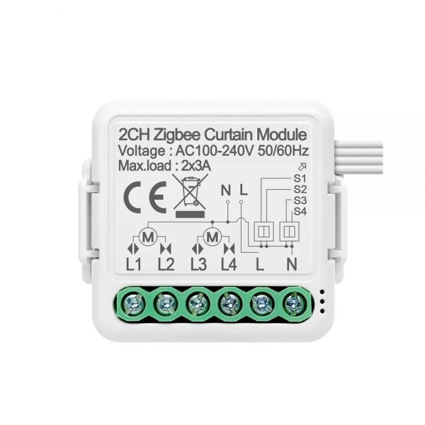 3A 1/2Gang Smart Zigbee Curtain Switch Module - Image 4