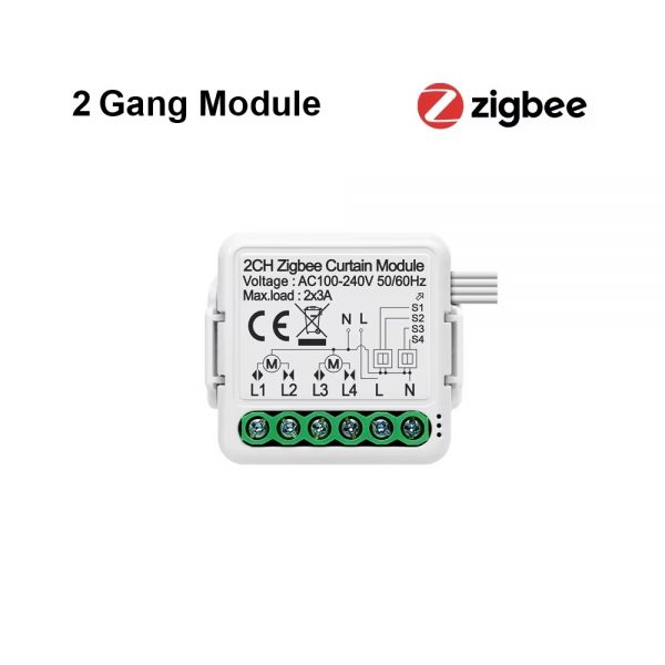 3A 1/2Gang Smart Zigbee Curtain Switch Module - Image 3