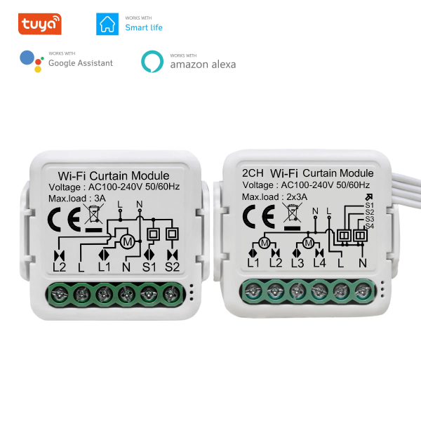 WIFI 3A 1/2Gang Smart  Curtain Switch Module