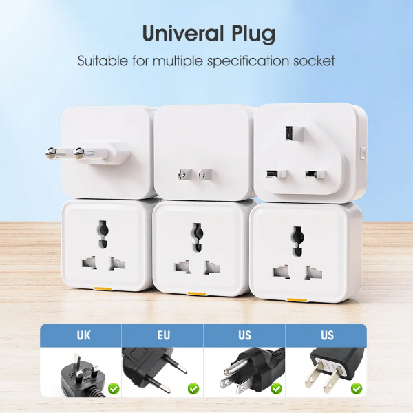 UK EU US Universal Type-C 16A WiFi RF433 Plug Socket - Image 2