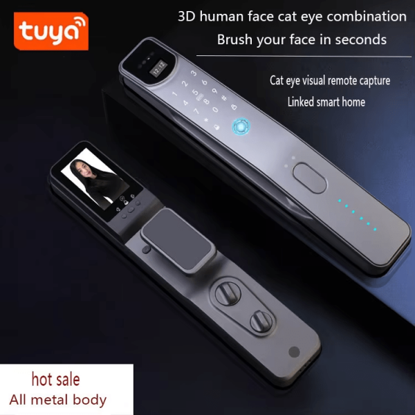 Tuya WiFi zigbee 3D Face Recognition Fingerprint lock - Image 2