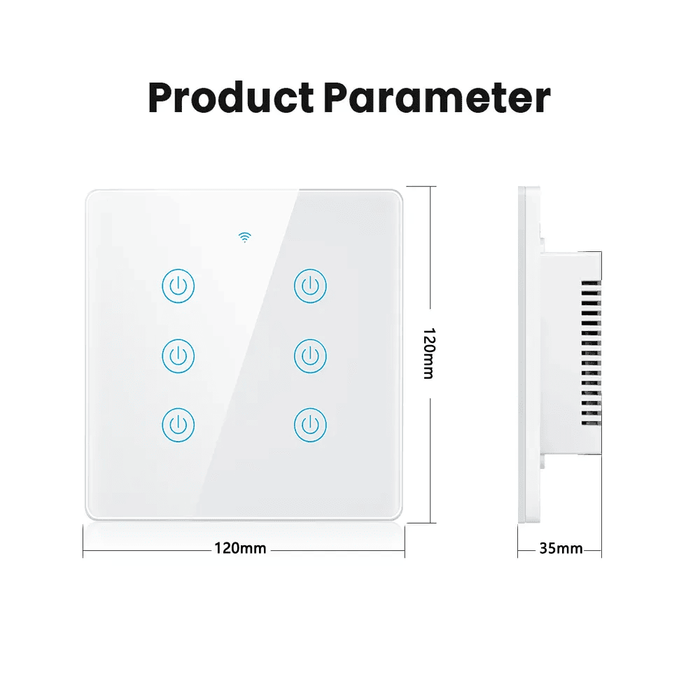 4gang WiFi Brazil 4X4 Glass Panel Touch Switch