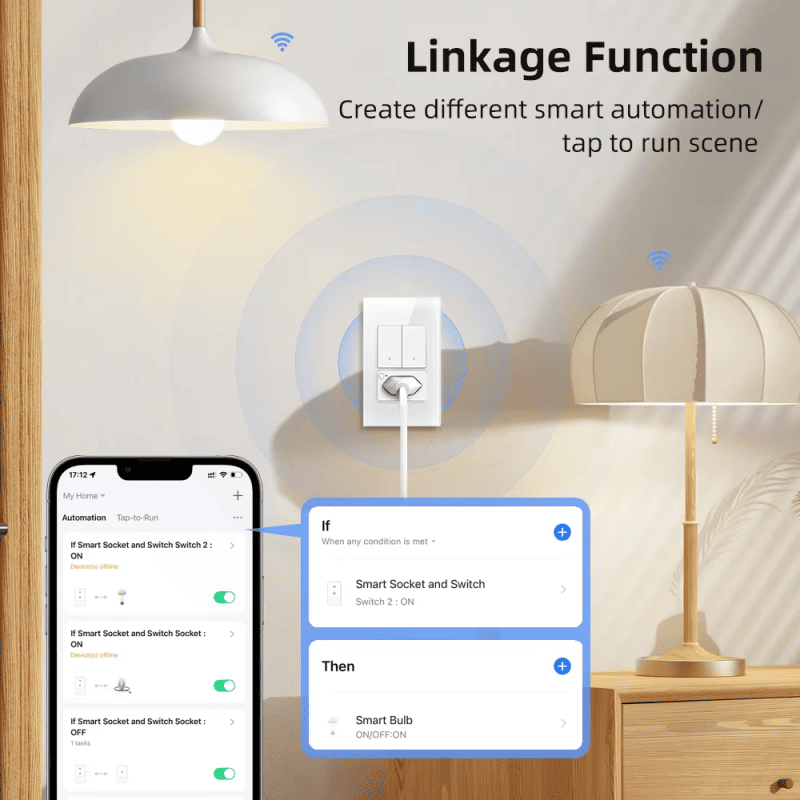 1/2gang brazil smart switch&socket 