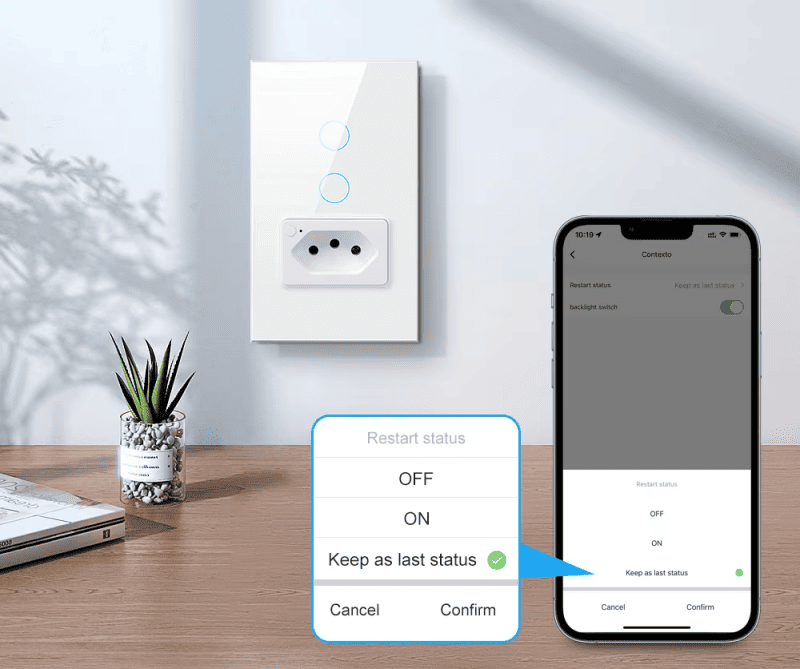 brazil 2gang smart touch switch&socket