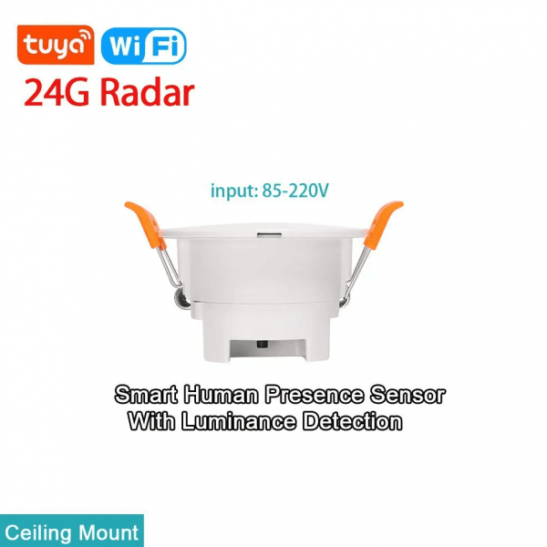 WiFi Zigbee Motion PIR Sensor 5.8G/24G Radar Ceiling Human Presence Detector - Image 3