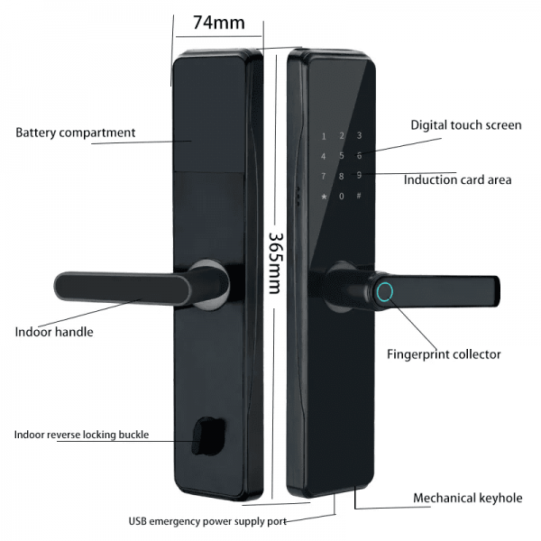 TUYA Semi-Automatic WIFI Smart Door Lock - Image 3