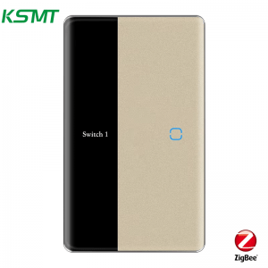 1gang US curved glass with LED display switch
