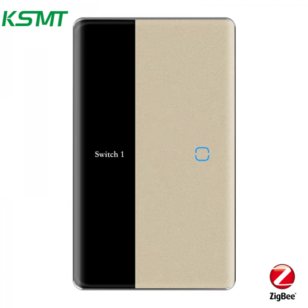 1gang US curved glass with LED display switch
