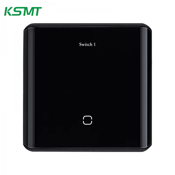 1gang curved glass with LED display switch
