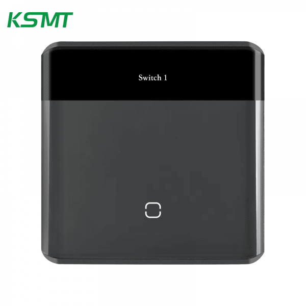 1gang curved glass with LED display switch