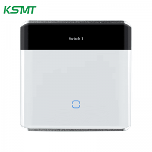 1gang curved glass with LED display switch