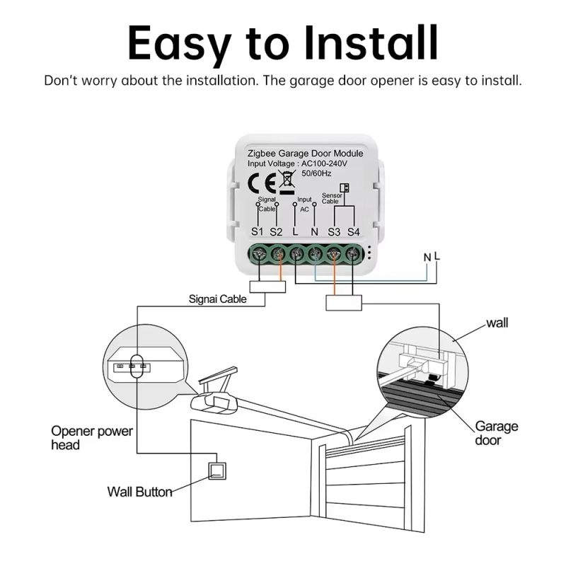 zigbee garage door module