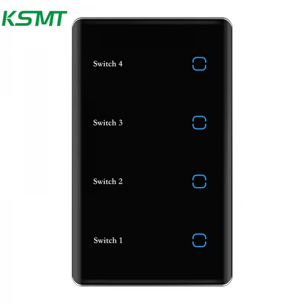 WIFI US 4gang Curved Glass Panel Screen Display Smart Light switch - Image 3